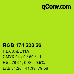 Color code: RGB 174 228 26 | qconv.com