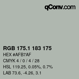 カラーコード: RGB 175.1 183 175 | qconv.com