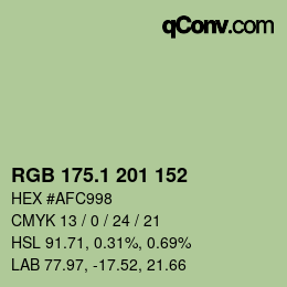 Color code: RGB 175.1 201 152 | qconv.com