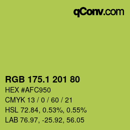 カラーコード: RGB 175.1 201 80 | qconv.com
