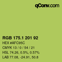 カラーコード: RGB 175.1 201 92 | qconv.com