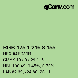 カラーコード: RGB 175.1 216.8 155 | qconv.com