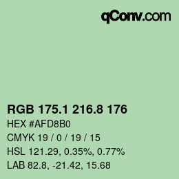 Color code: RGB 175.1 216.8 176 | qconv.com