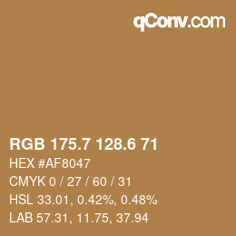 カラーコード: RGB 175.7 128.6 71 | qconv.com