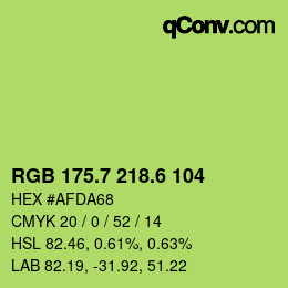 カラーコード: RGB 175.7 218.6 104 | qconv.com
