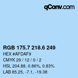 カラーコード: RGB 175.7 218.6 249 | qconv.com