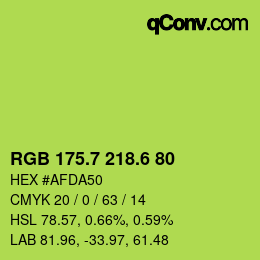 カラーコード: RGB 175.7 218.6 80 | qconv.com