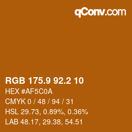 Color code: RGB 175.9 92.2 10 | qconv.com