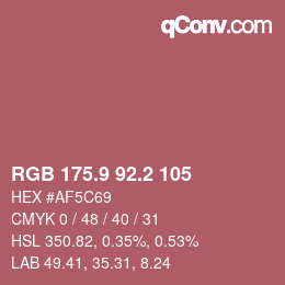Color code: RGB 175.9 92.2 105 | qconv.com