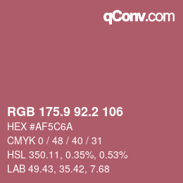 Color code: RGB 175.9 92.2 106 | qconv.com