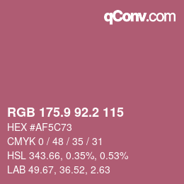 Color code: RGB 175.9 92.2 115 | qconv.com