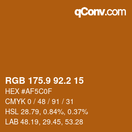 Color code: RGB 175.9 92.2 15 | qconv.com