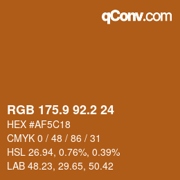 Color code: RGB 175.9 92.2 24 | qconv.com