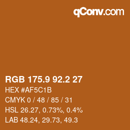 カラーコード: RGB 175.9 92.2 27 | qconv.com
