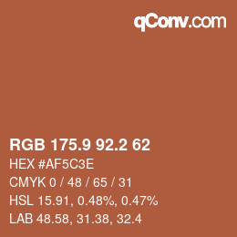 Color code: RGB 175.9 92.2 62 | qconv.com