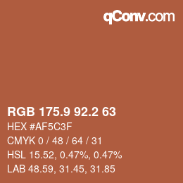 Color code: RGB 175.9 92.2 63 | qconv.com
