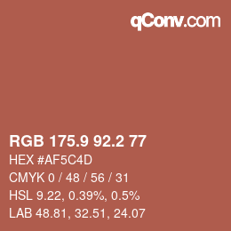 Color code: RGB 175.9 92.2 77 | qconv.com
