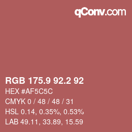 Color code: RGB 175.9 92.2 92 | qconv.com