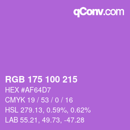 Color code: RGB 175 100 215 | qconv.com