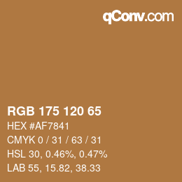 Color code: RGB 175 120 65 | qconv.com