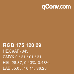 カラーコード: RGB 175 120 69 | qconv.com