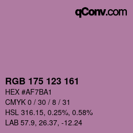 颜色代码: RGB 175 123 161 | qconv.com