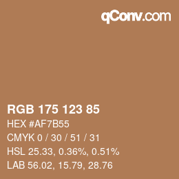 Farbcode: RGB 175 123 85 | qconv.com