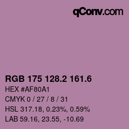 カラーコード: RGB 175 128.2 161.6 | qconv.com