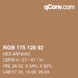 Color code: RGB 175 128 92 | qconv.com