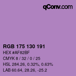 Farbcode: RGB 175 130 191 | qconv.com