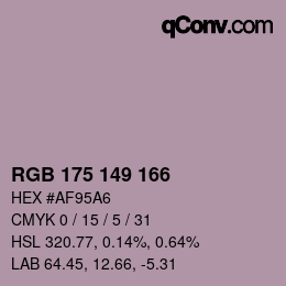 Color code: RGB 175 149 166 | qconv.com