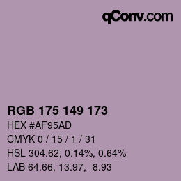 Farbcode: RGB 175 149 173 | qconv.com