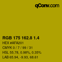 カラーコード: RGB 175 162.8 1.4 | qconv.com