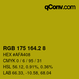 カラーコード: RGB 175 164.2 8 | qconv.com
