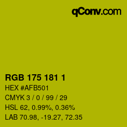 カラーコード: RGB 175 181 1 | qconv.com