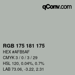 Code couleur: RGB 175 181 175 | qconv.com