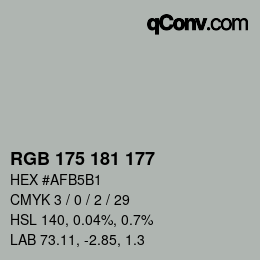 Code couleur: RGB 175 181 177 | qconv.com