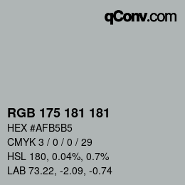 Color code: RGB 175 181 181 | qconv.com