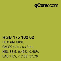 カラーコード: RGB 175 182 62 | qconv.com