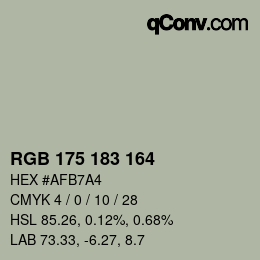 Farbcode: RGB 175 183 164 | qconv.com