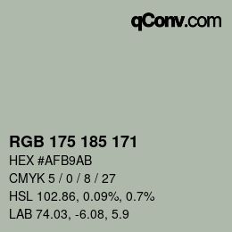 Farbcode: RGB 175 185 171 | qconv.com