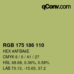 颜色代码: RGB 175 186 110 | qconv.com