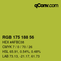 Farbcode: RGB 175 188 56 | qconv.com