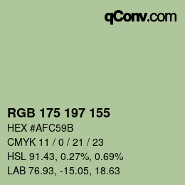 Farbcode: RGB 175 197 155 | qconv.com