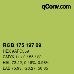 Código de color: RGB 175 197 89 | qconv.com
