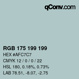 Color code: RGB 175 199 199 | qconv.com
