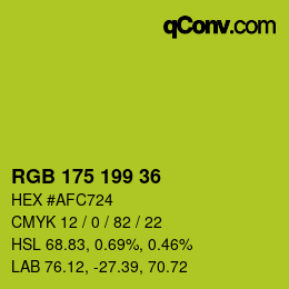 カラーコード: RGB 175 199 36 | qconv.com