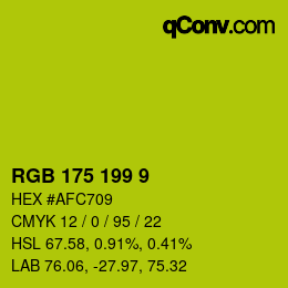 Color code: RGB 175 199 9 | qconv.com