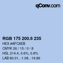 カラーコード: RGB 175 200.6 235 | qconv.com