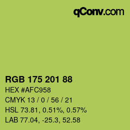 颜色代码: RGB 175 201 88 | qconv.com